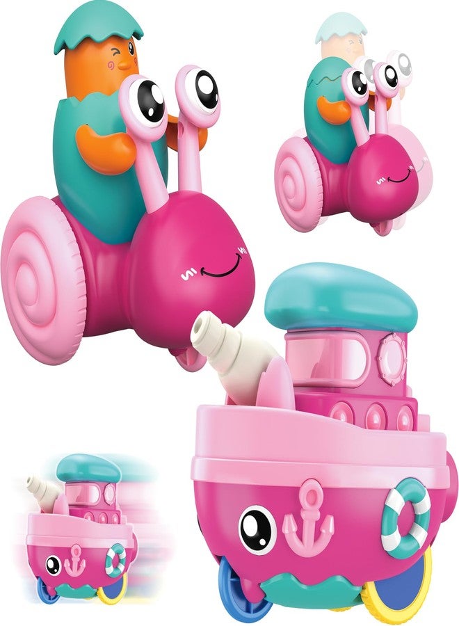 vusum Toddler Toys for 1 Year Old Girl,Press to Go Car Baby Toys 6-12-18 Months,1 Year Old Girl Gifts Push Toy Cars for Toddlers 1-3,1 2 3 4 Year Old Boy Girls Toys First Birthday Gifts Christmas Boat - Image 1
